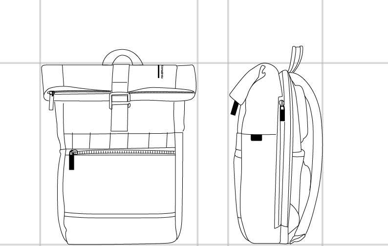 VANGARDE Rolltop Backpack  dimension | Samsonite